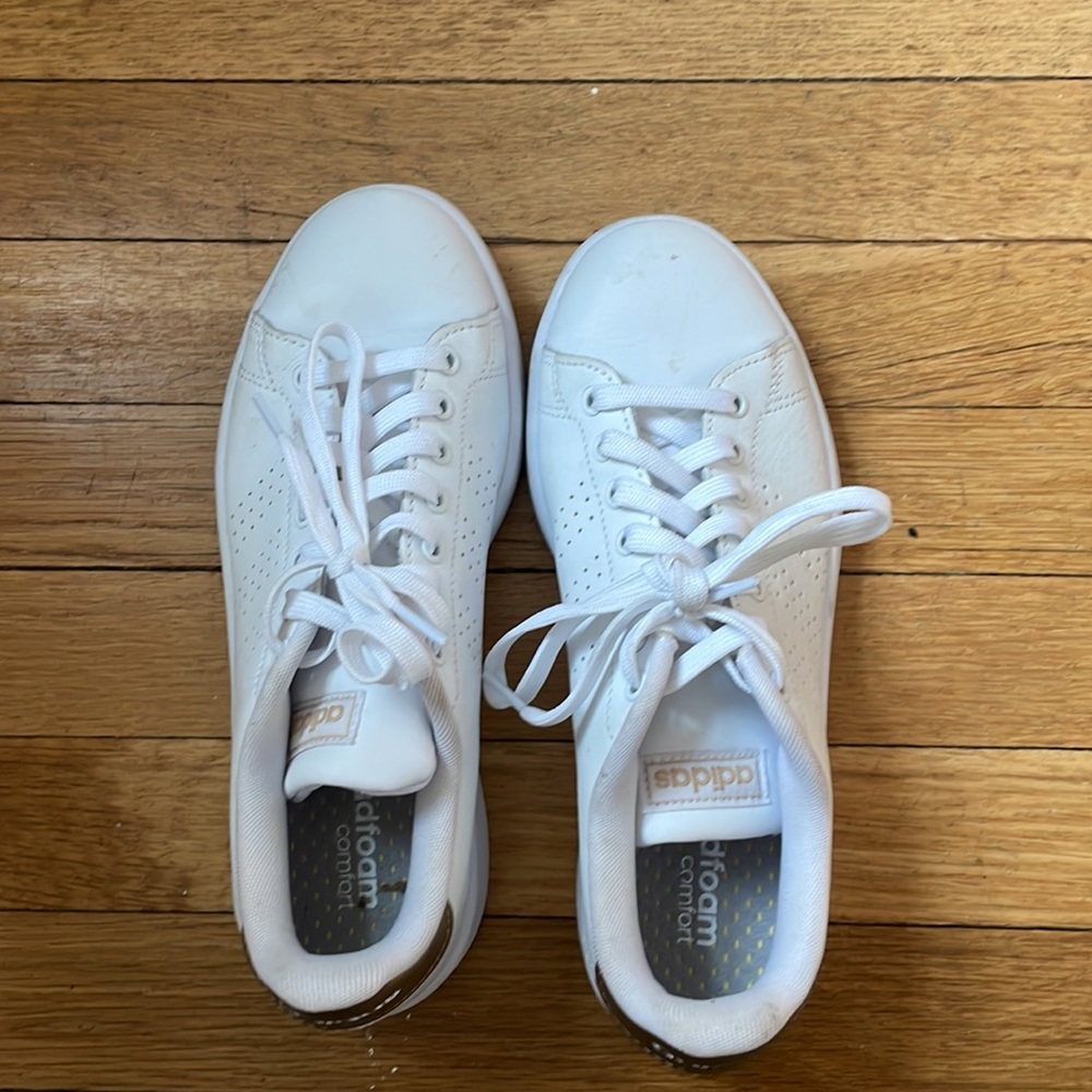 Adidas white sneakers